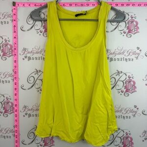 Polo by Ralph tank top shirt bright sun Lauren Neon Yellow Scoop Tank Top